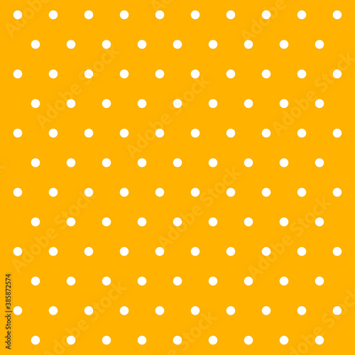 Halloween pattern polka dots. Template background in yellow and white polka dots . Seamless fabric texture. Vector illustration
