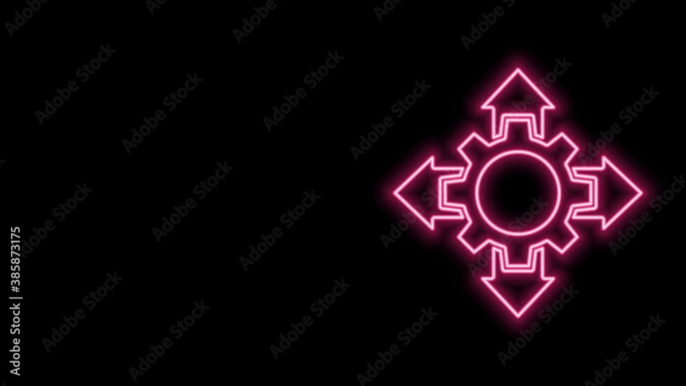 Glowing neon line Project team base icon isolated on black background. Business analysis and planning, consulting, team work, project management. 4K Video motion graphic animation Glowing neon line Project team base icon isolated on black background. Business analysis and planning, consulting, team work, project management. 4K Video motion graphic animation