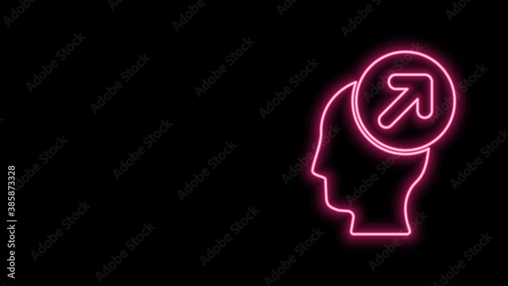 Glowing neon line Head hunting concept icon isolated on black background. Business target or Employment sign. Human resource and recruitment for business. 4K Video motion graphic animation Glowing neon line Head hunting concept icon isolated on black background. Business target or Employment sign. Human resource and recruitment for business. 4K Video motion graphic animation
