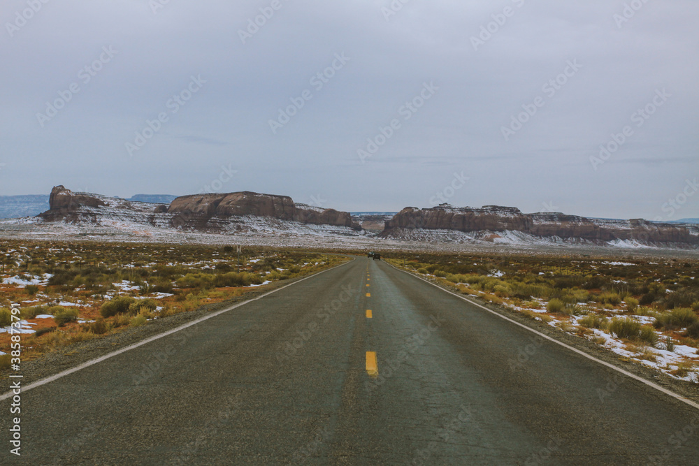 Winter in Monument Valley, Arizona, Utah	