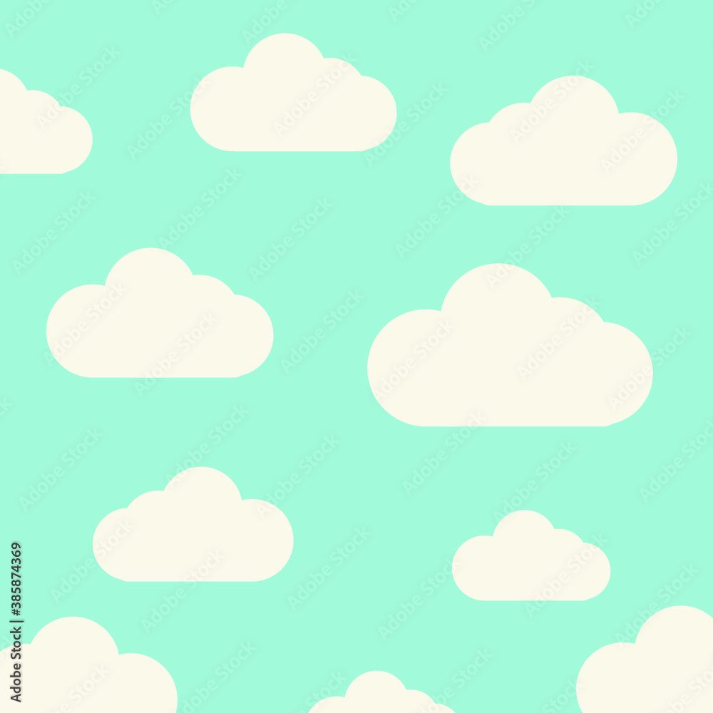 Blue sky with clouds, fog, weather background, nature blue background EPS Vector