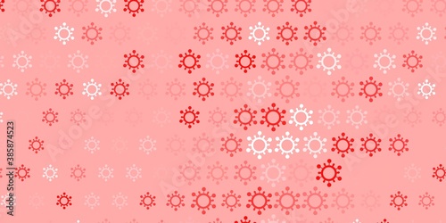 Light red vector template with flu signs.