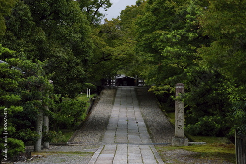 footpath of the japanese zen temple in kyoto