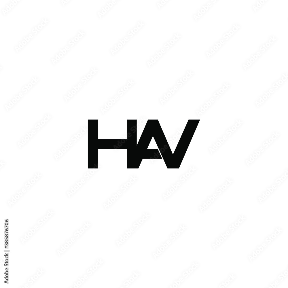 hav letter original monogram logo design hav letter original monogram logo design
