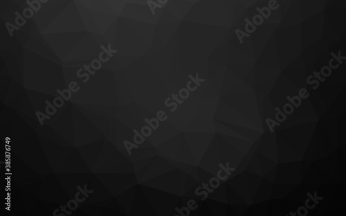 Fototapeta Naklejka Na Ścianę i Meble -  Dark Black vector polygon abstract backdrop.