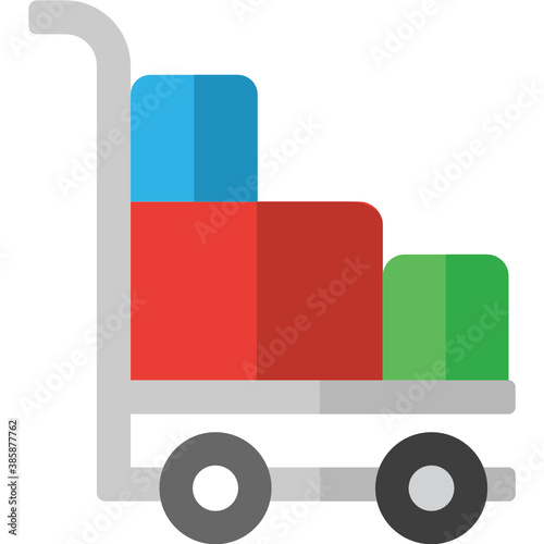 Boxes on trolley