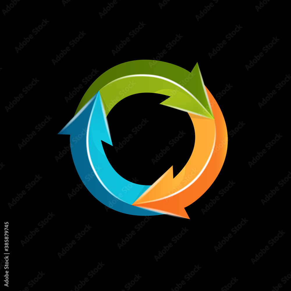 Business arrows info-graph icon logo vector