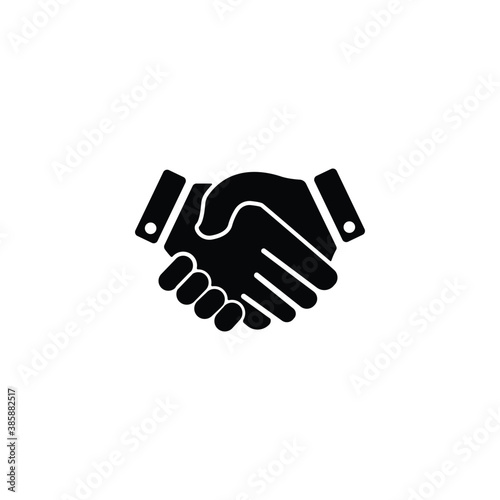 Hand shake symbol. Design template vector