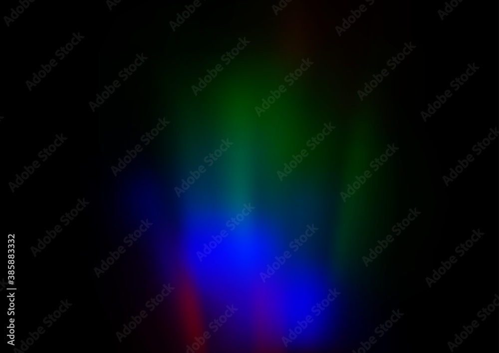Dark Multicolor, Rainbow vector blurred shine abstract template.