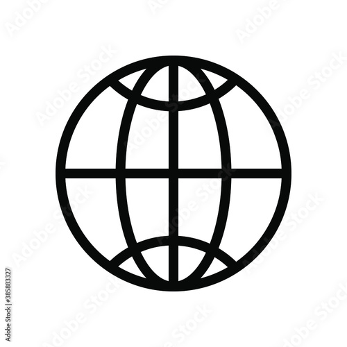 Global  Worldwide internet Web Icon isolated on white background EPS Vector