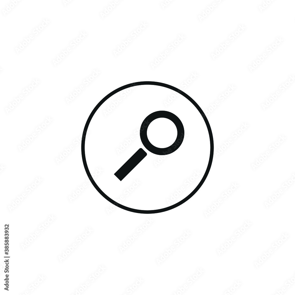 Magnifying glass, zoom outline and thin line icon isolated on white background EPS Vector Magnifying glass, zoom outline and thin line icon isolated on white background EPS Vector