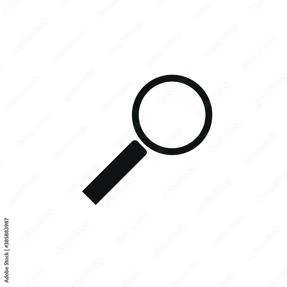 Magnifying glass, zoom outline and thin line icon isolated on white background EPS Vector Magnifying glass, zoom outline and thin line icon isolated on white background EPS Vector