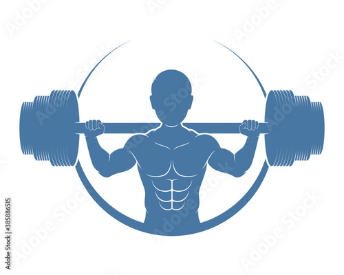 Bodybuilding with fitness gym