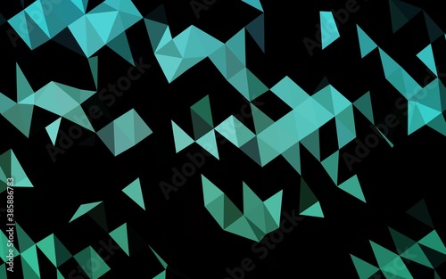 Light BLUE vector triangle mosaic cover.