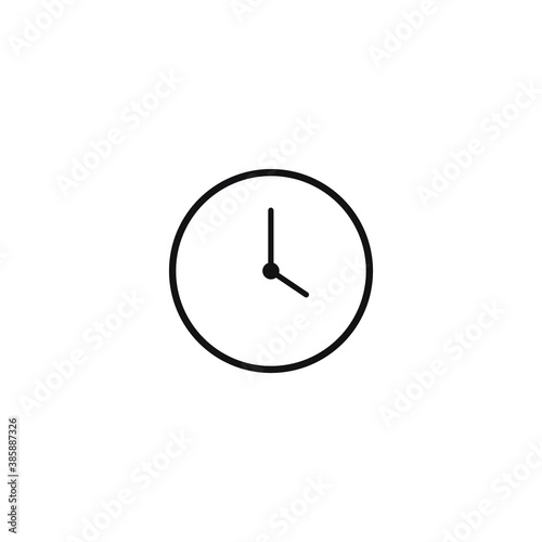 Free Download Clock, time outline and thin line icon isolated on white background EPS Vector - GFXLoad
