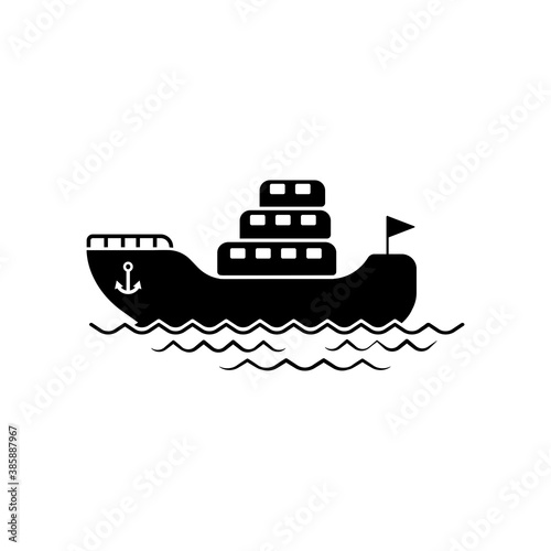 Ship icon vector symbol illustration