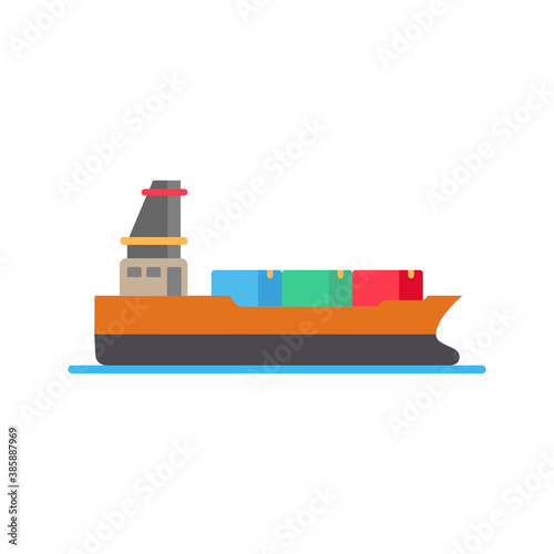 Ship icon vector symbol illustration