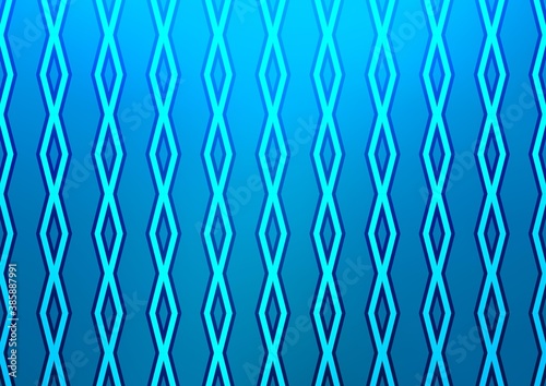 Light BLUE vector background with lines, rhombuses.