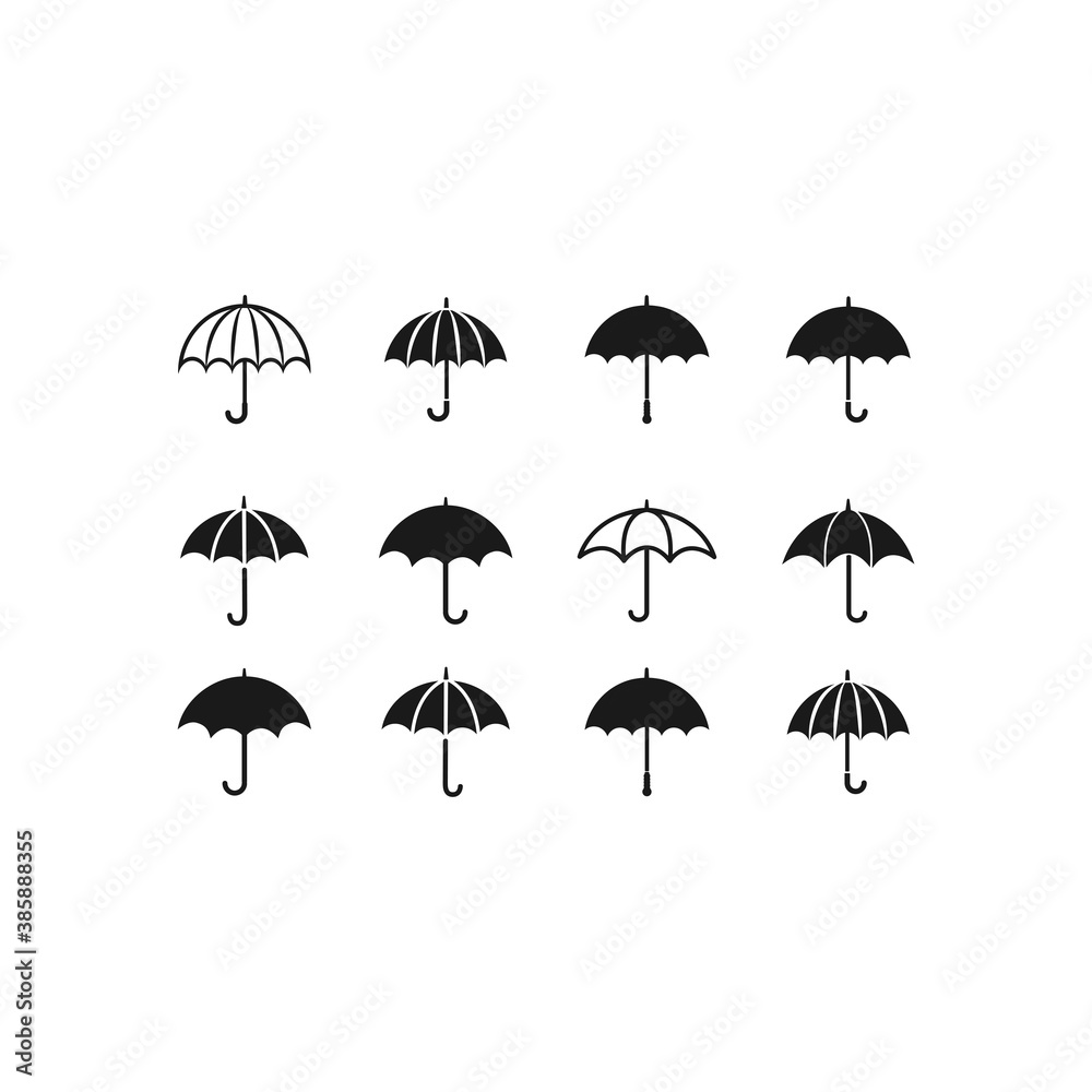 Obraz premium Umbrella icon vector symbol illustration