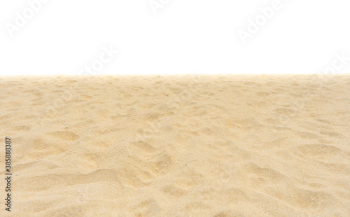 Nature beach sand on white background