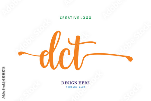 logo susunan huruf DCT sederhana mudah dipaham, simpel dan berwibawa photo