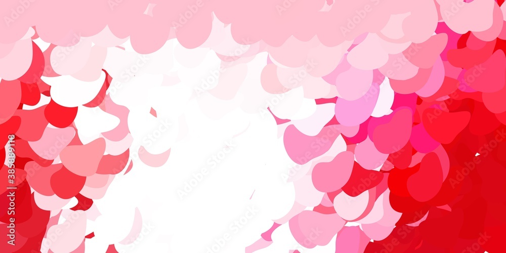 Light pink, red vector pattern with abstract shapes. Light pink, red vector pattern with abstract shapes.