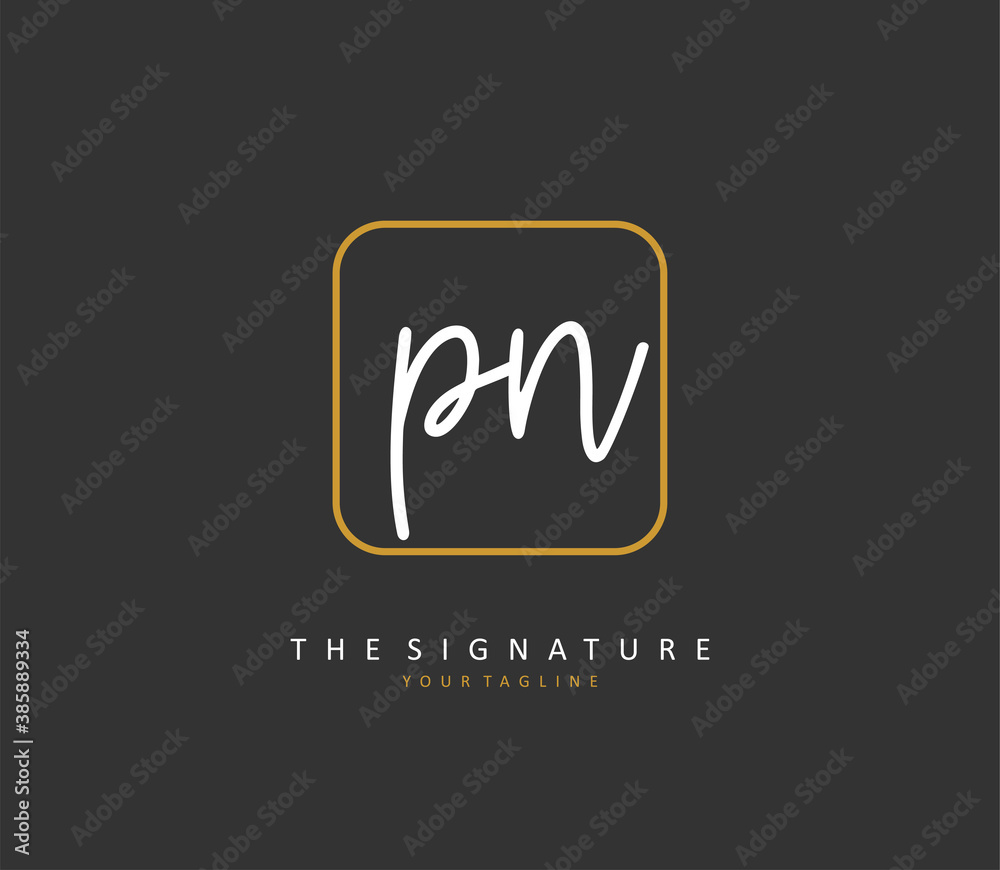 P N PN Initial letter handwriting and signature logo. A concept handwriting initial logo with template element. P N PN Initial letter handwriting and signature logo. A concept handwriting initial logo with template element.