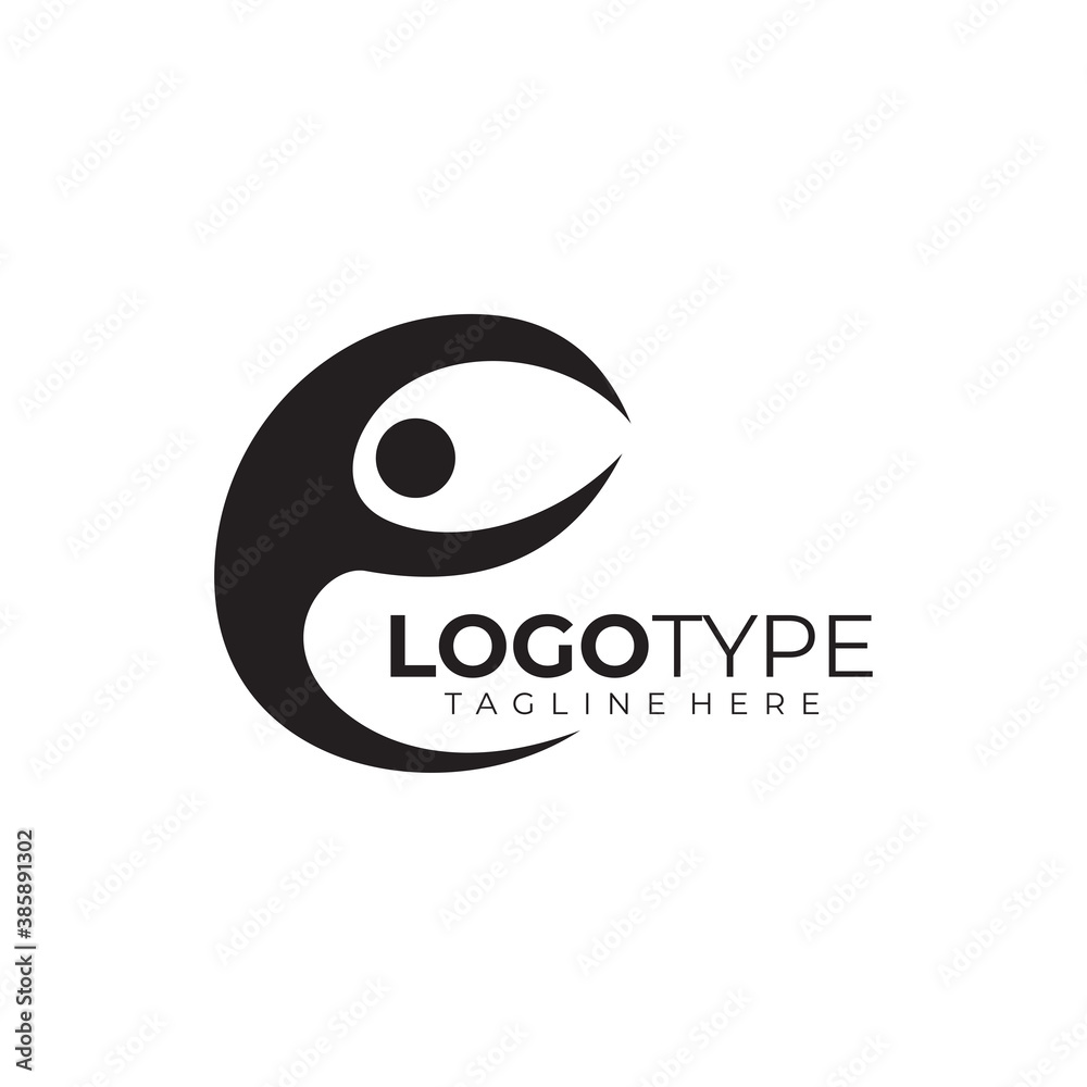 people logo in yoga sport pose with black color people logo in yoga sport pose with black color