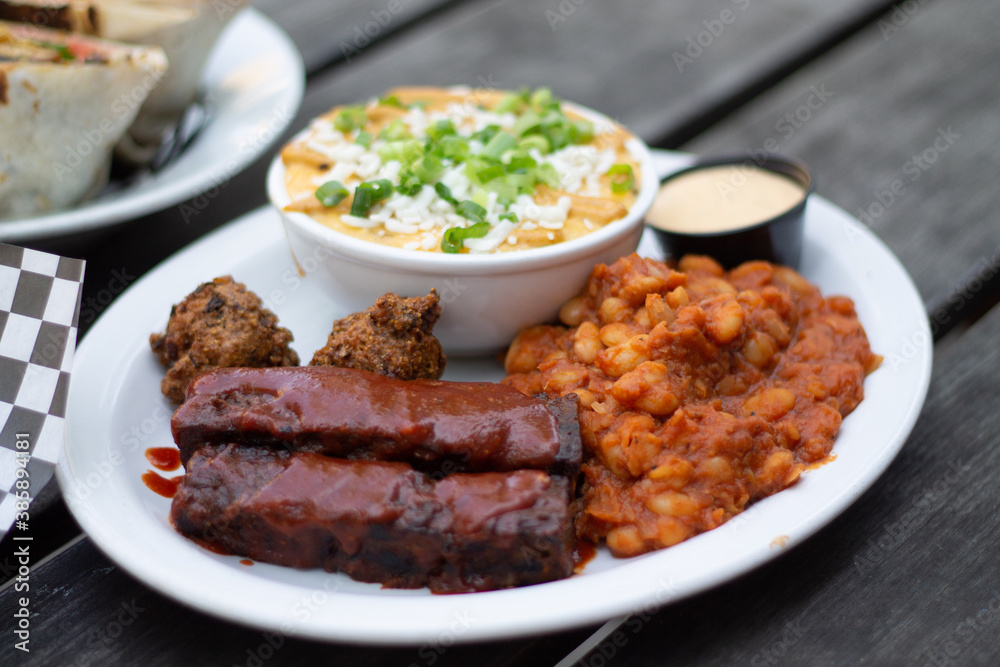 Vegan Southern style lunch plate