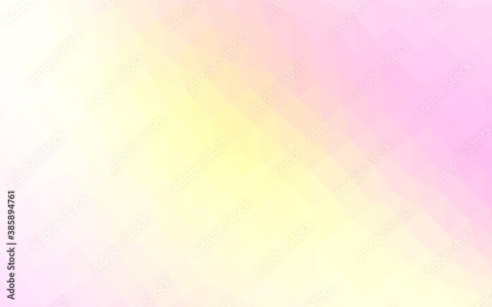 Light Pink, Yellow vector low poly cover.