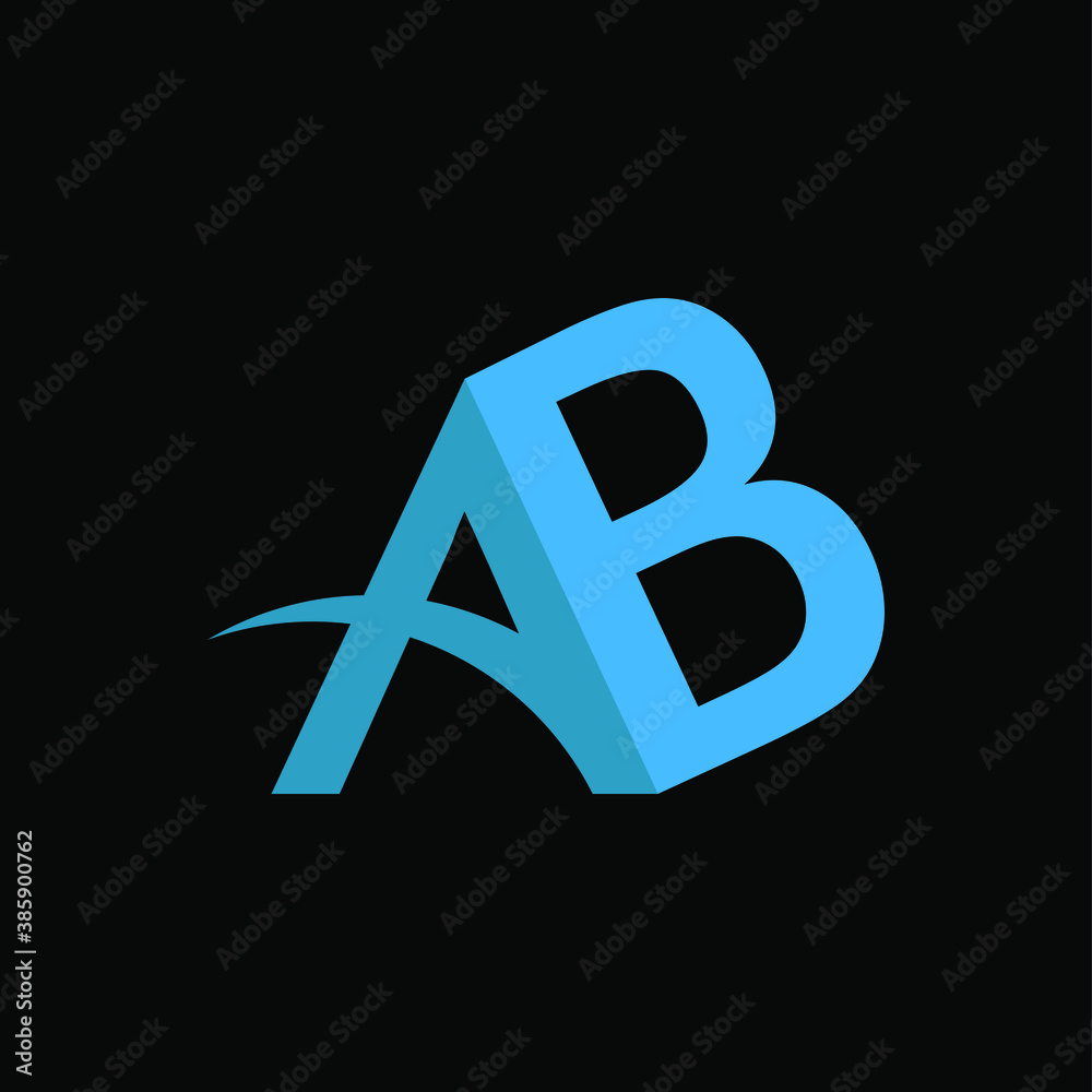 AB letter icon design on black background. Creative letter AB/A D logo design. AD initials Logo design AB letter icon design on black background. Creative letter AB/A D logo design. AD initials Logo design