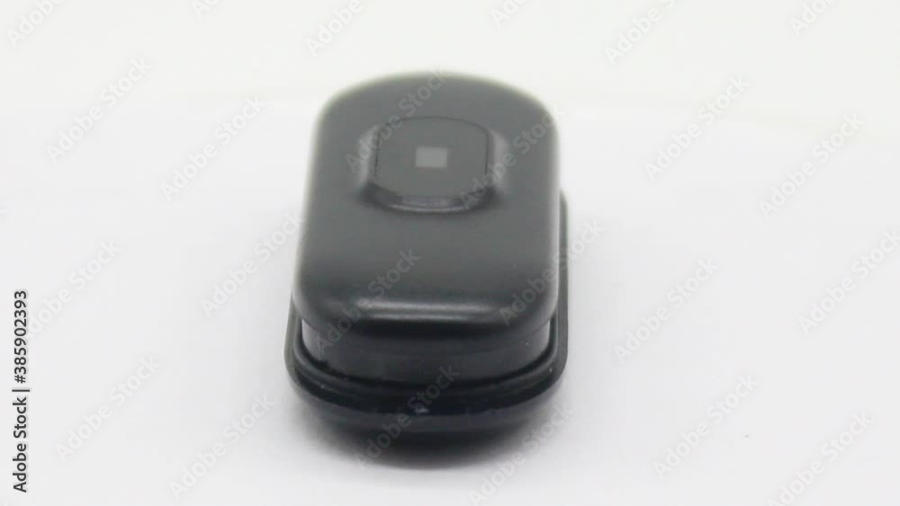 Wireless mini camera on white background with selective focus Wireless mini camera on white background with selective focus
