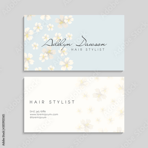 Flower business cards template