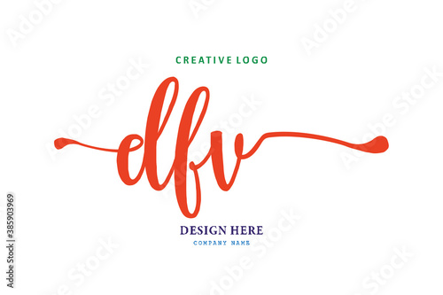 logo susunan huruf DFV sederhana mudah dipaham, simpel dan berwibawa photo