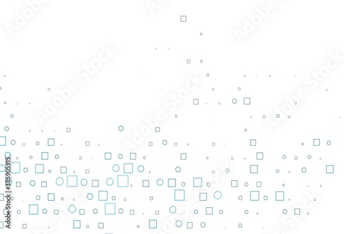 Light BLUE vector layout with circle spots, cubes.