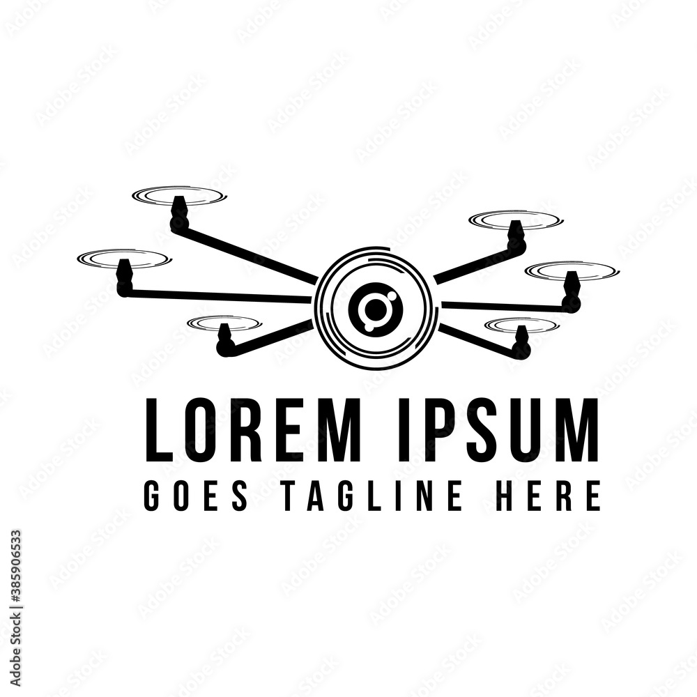 sky Aerial Camera Drone Logo Icon Graphic Design illustration