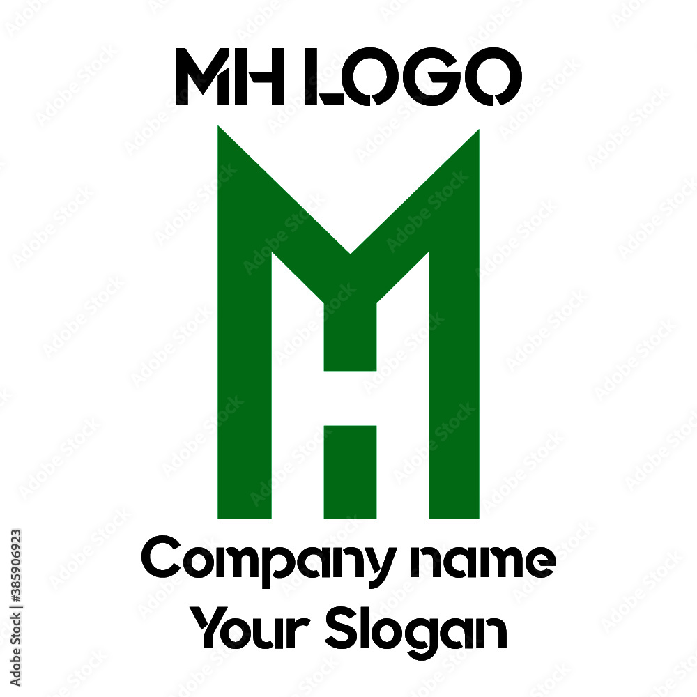 MH Initial Logo for company and individual names MH Initial Logo for company and individual names