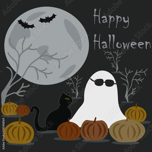 Halloween vector iustration icon.eps10.great for card invitation,celebration,thanksgiving,postcard. photo