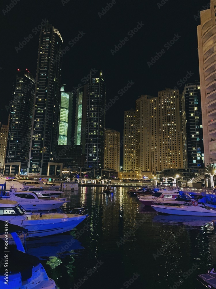 Fototapeta premium country marina at night
