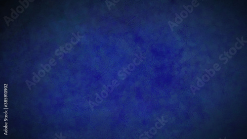 abstract text wall covered with paint, dark blue studio background