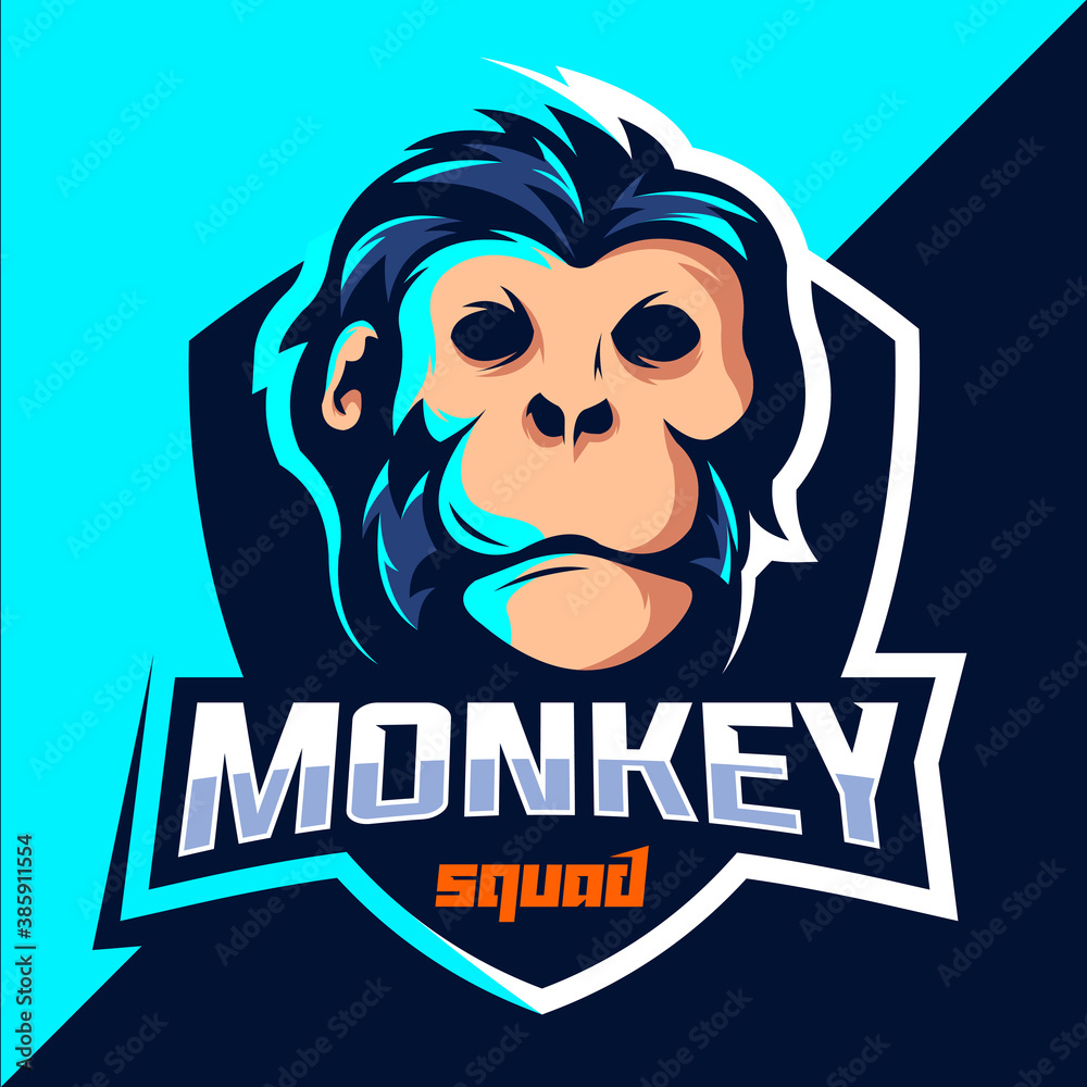 Monkey squad esport logo design Monkey squad esport logo design
