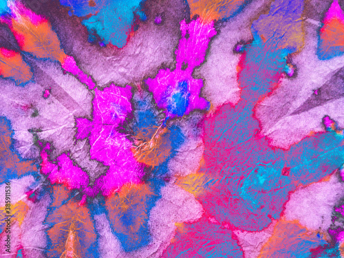 Canvas-taulu Red Smoky Canva. Dirty Creased Paper. Psychedelic