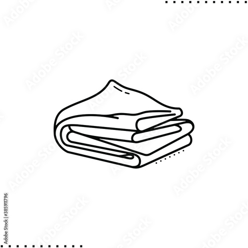 Canvas Print blanket vector icon in outline