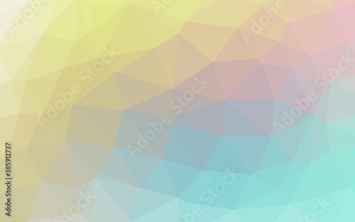 Light Blue, Yellow vector abstract mosaic background.