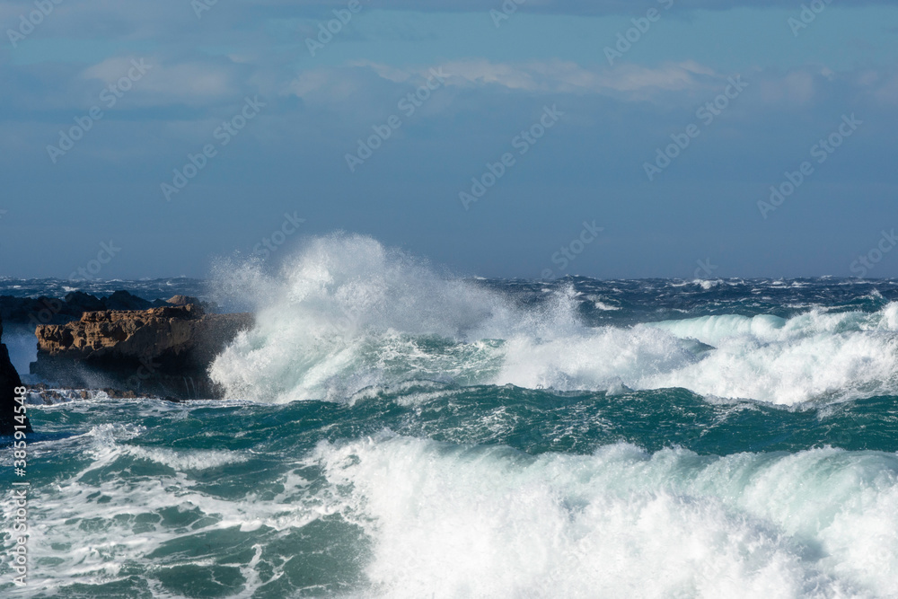 Fototapeta premium tempête sur Ibiza, playa Cala conta