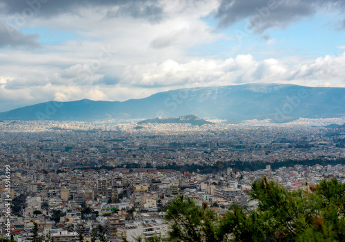 panoramic view of the Athens city,Greece.