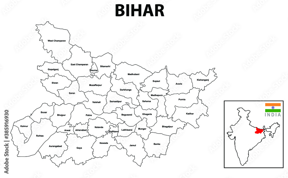 Bihar District Map Bihar Political Map 59 OFF