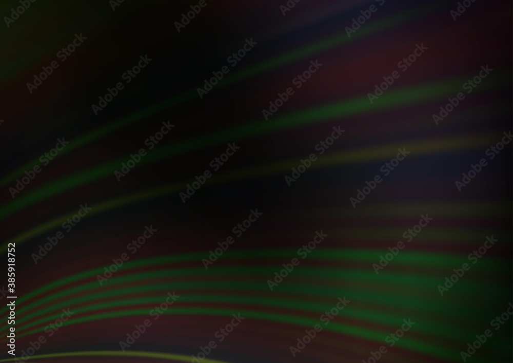 Obraz premium Dark Green vector blur pattern.