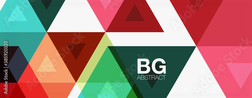 Mosaic triangle pattern abstract background for cover, banner, flyer and poster and other template