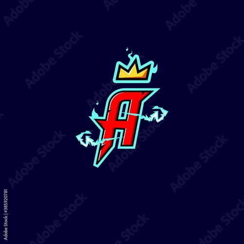 vector logo e sport letter a